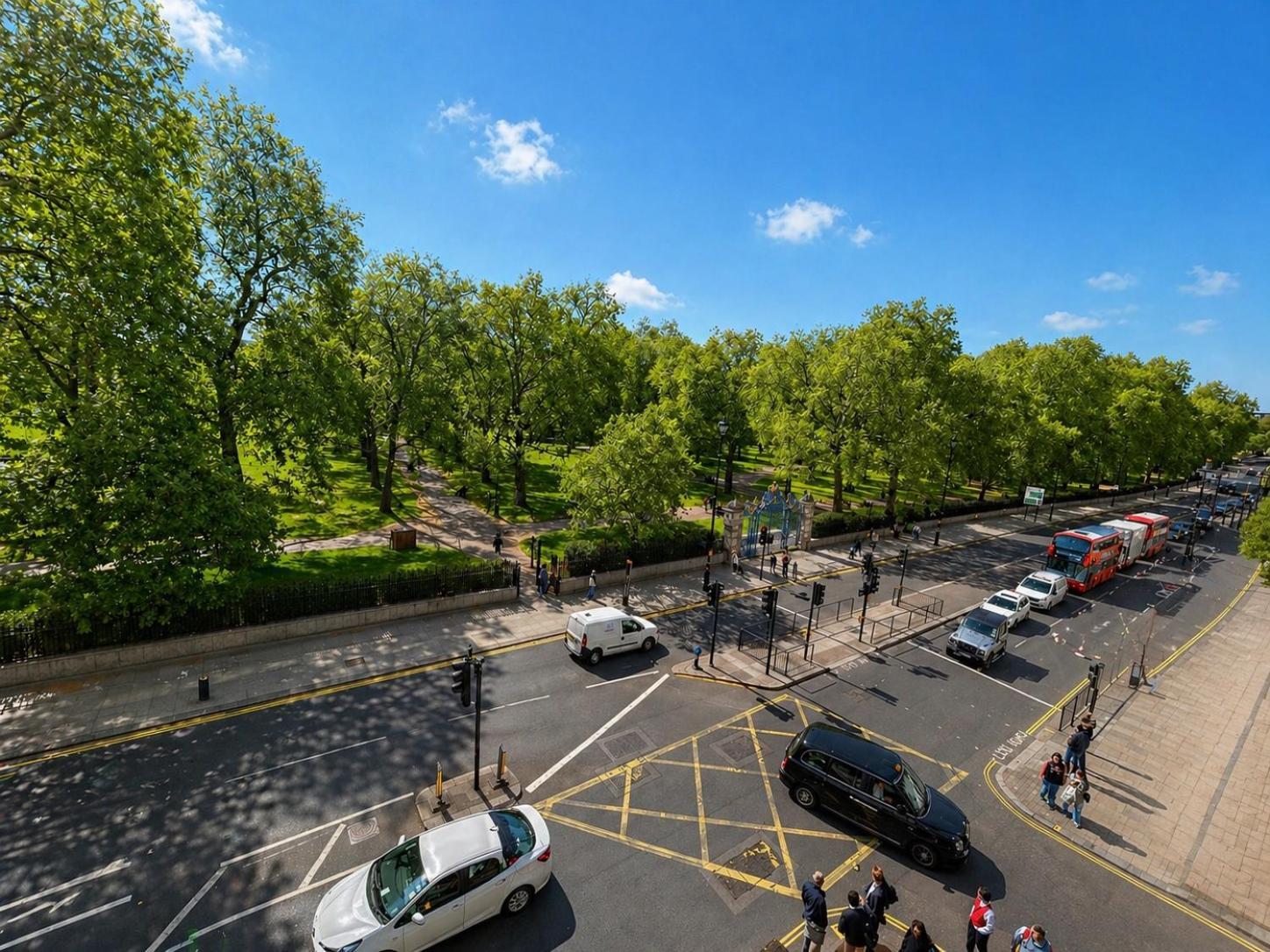 Three-Bedroom Apartment with Park View