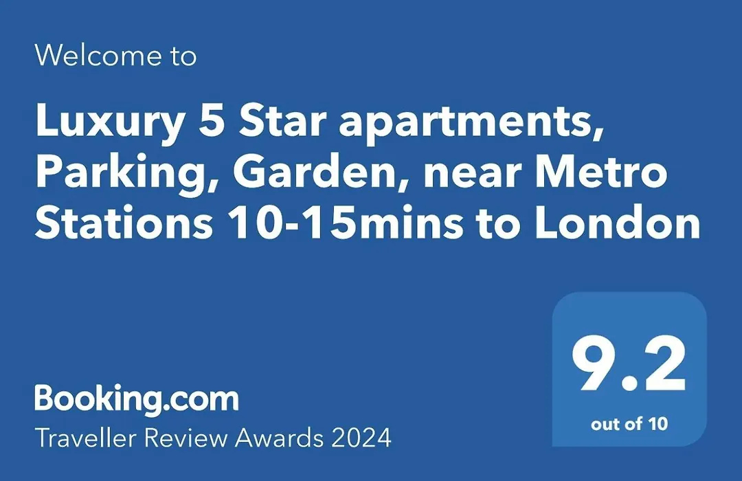 Luxury 5 Star Apartments, Parking, Garden, Near Metro Stations 10-15Mins To London-1