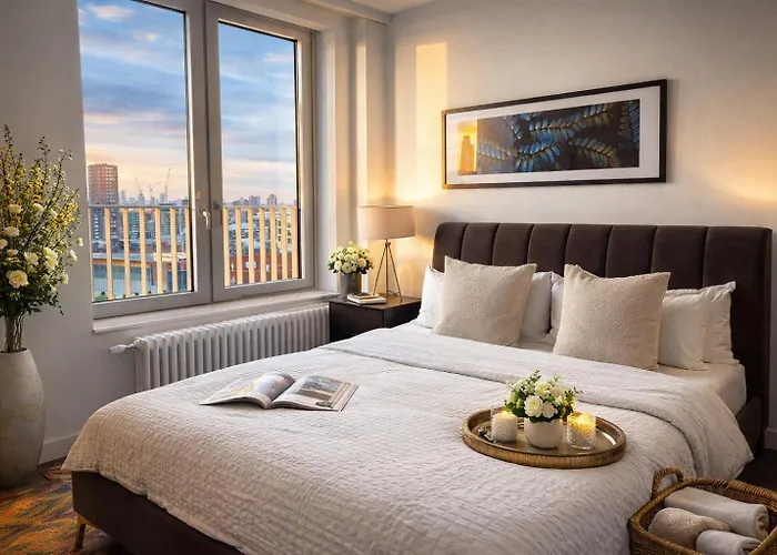Beautiful View To Canary Wharf , O2 Arena , Near By London Excel 3-Beds